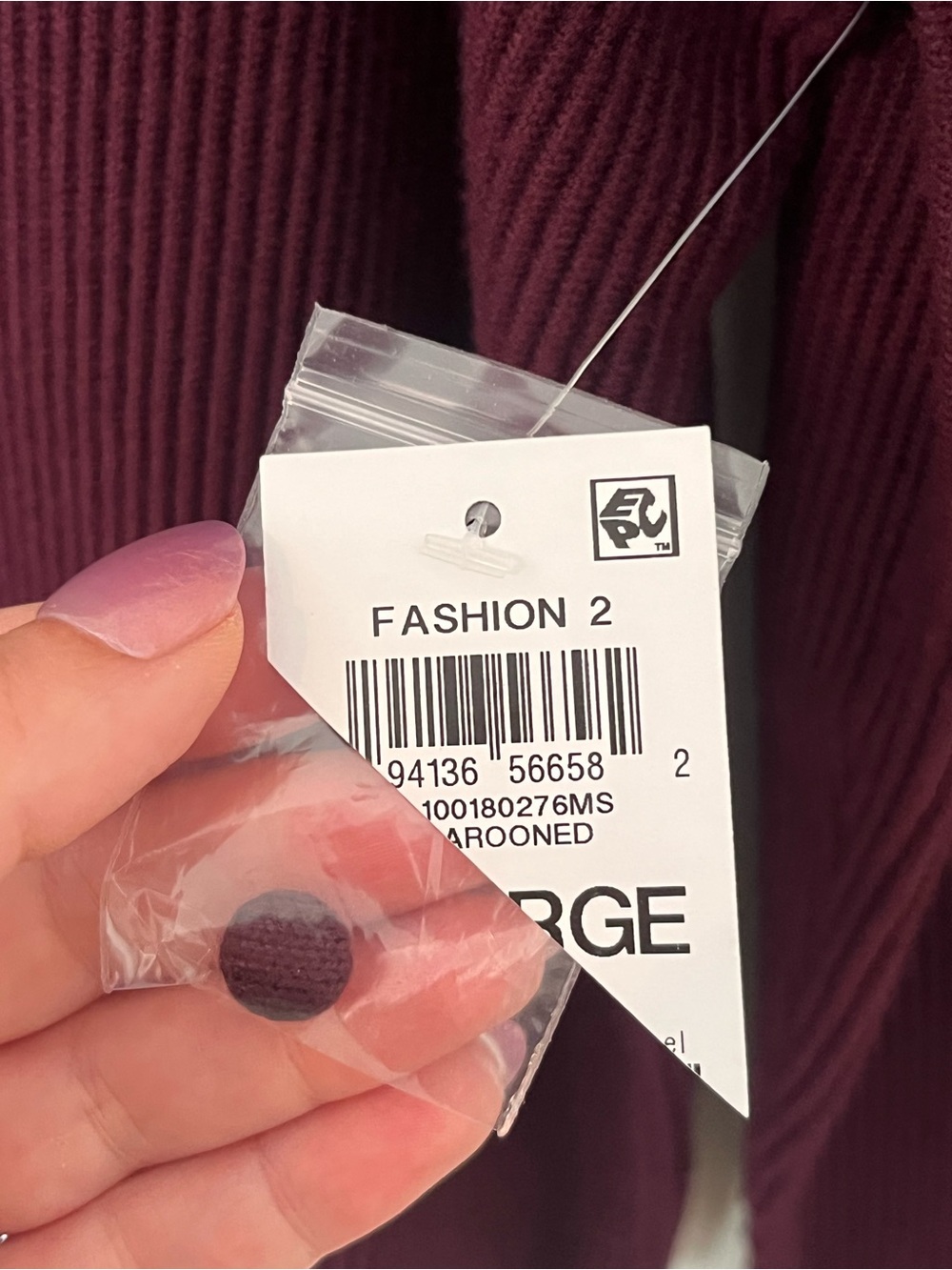 Bar III Ribbed Burgundy Cardigan XL NWT | Tell Me Lies Wardrobe - Picture 8 of 12